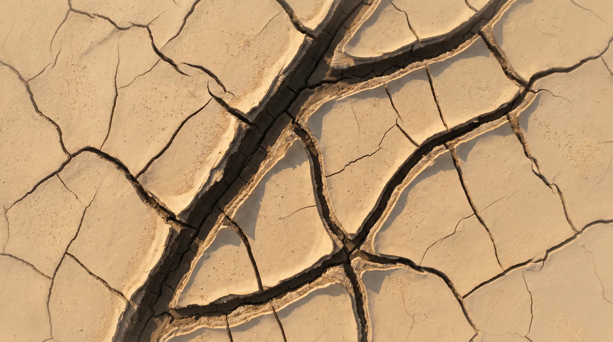 The earth cracks